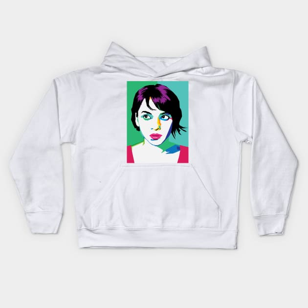 Norah Jones Kids Hoodie by 8400Pixels